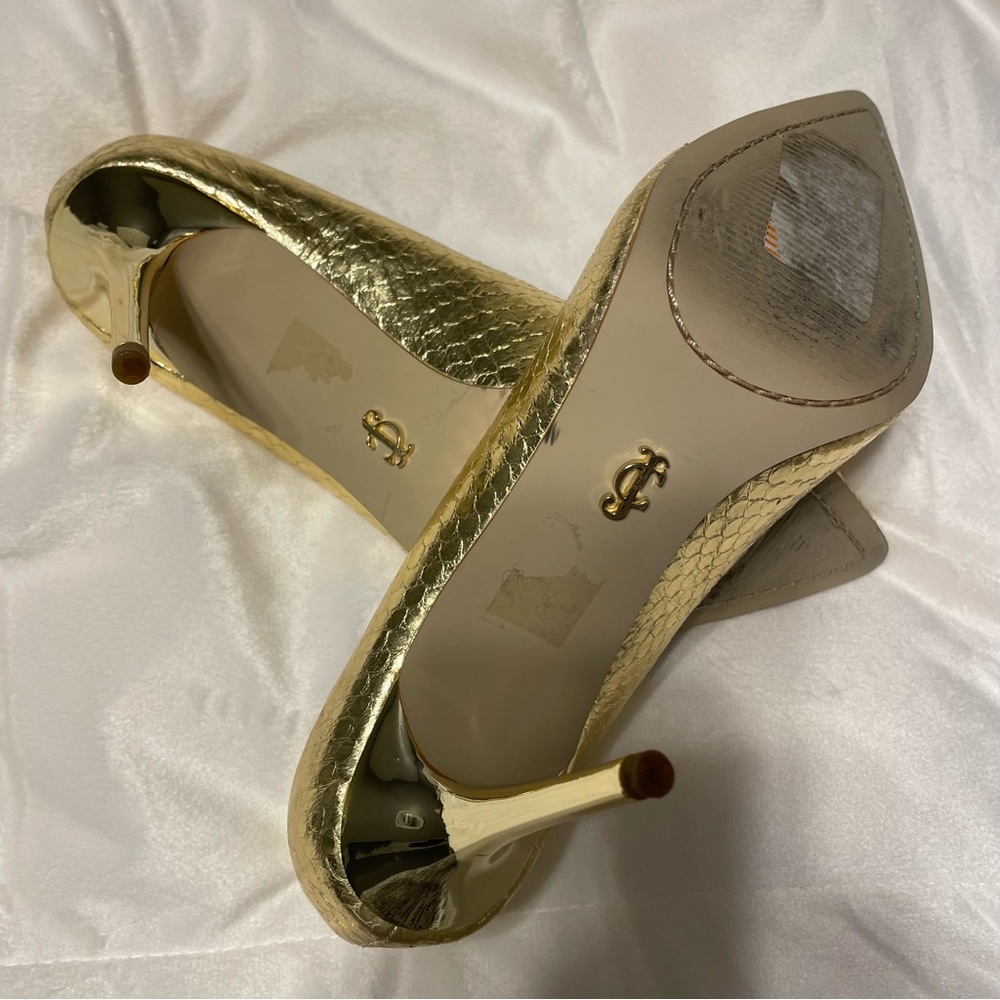 Gold Juicy Couture size 8 heels - Picture 3 of 5
